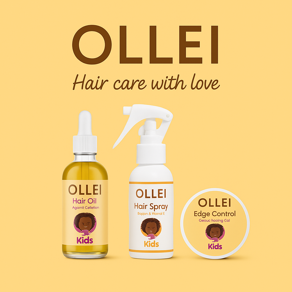OLLEI HAIR Care Kids-Nourishing Trio (Oil, Spray & Egg Mask)