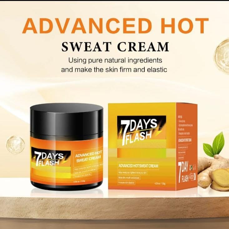 Creme Amincissante Chauffante 7 Days Flash-creme de Sudation Naturelle au Gingembre ,7 Days Flash Advanced Hot Sweat Natural Ginger Slimming Cream