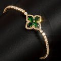 Advanced Flower Shaped Zircon Encrusted Bracelet With Niche Design Exquisite And Luxurious