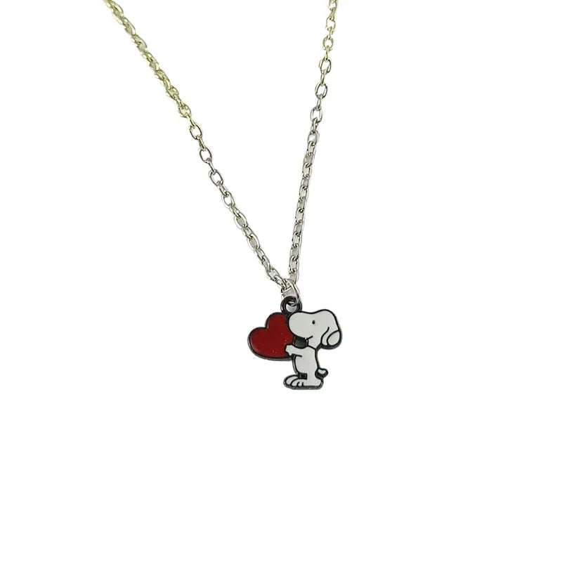 Snoopy Cartoon Creative Kawaii Necklace for Men and Women, Couple Best Friend, Parent-child Style Sweater Chain, Children's Gift